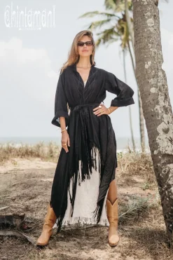 Chintamani Alchemistry Cotton Wrap Cardigan / Black^ Kimono & Cover Up