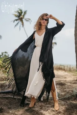 Chintamani Alchemistry Cotton Wrap Cardigan / Black^ Kimono & Cover Up