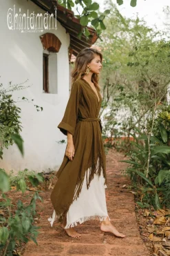 Chintamani Alchemistry Cotton Wrap Cardigan / Brown^ Kimono & Cover Up