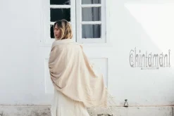Chintamani Alchemistry Cotton Wrap Shawl / Beige^ Shawls & Scarfs