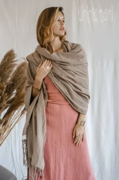 Chintamani Alchemistry Cotton Wrap Shawl / Coffee^ Shawls & Scarfs