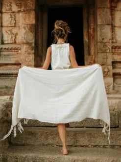 Chintamani Alchemistry Cotton Wrap Shawl / Off White^ Shawls & Scarfs
