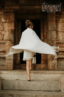 Chintamani Alchemistry Cotton Wrap Shawl / Off White^ Shawls & Scarfs
