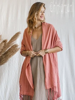 Chintamani Alchemistry Cotton Wrap Shawl / Soft Pink^ Shawls & Scarfs