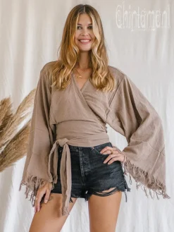 Chintamani Alchemistry Cotton Wrap Top / Coffee^ Wrap Top