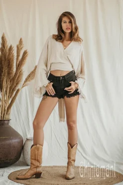 Chintamani Alchemistry Cotton Wrap Top / Off White^ Wrap Top