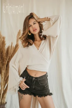 Chintamani Alchemistry Cotton Wrap Top / Off White^ Wrap Top