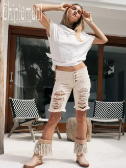 Chintamani Alchemistry Flared Denim Pants / Off White^ Pants