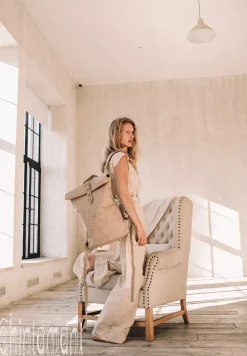 Chintamani Alchemistry Flower RollTop Backpack / Beige^ Backpacks & Bags