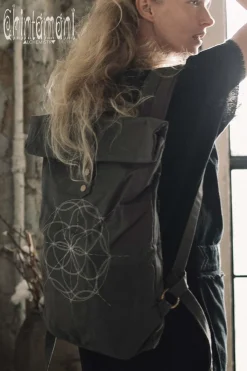 Chintamani Alchemistry Flower RollTop Backpack / Dark Grey^ Backpacks & Bags