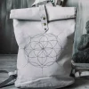 Chintamani Alchemistry Flower RollTop Backpack / Light Gray^ Backpacks & Bags