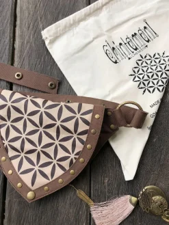 Chintamani Alchemistry Flower Waist Bag / Brown^ Canvas Hip Bags