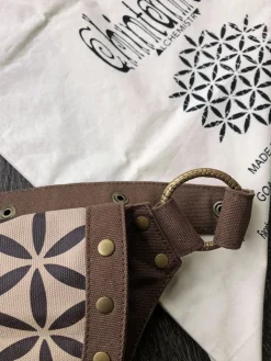 Chintamani Alchemistry Flower Waist Bag / Brown^ Canvas Hip Bags