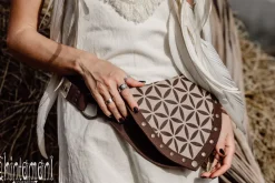 Chintamani Alchemistry Flower Waist Bag / Brown^ Canvas Hip Bags