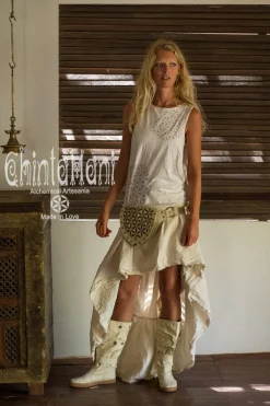 Chintamani Alchemistry Flower Waist Bag / Off White^ Canvas Hip Bags