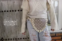 Chintamani Alchemistry Flower Waist Bag / Off White^ Canvas Hip Bags