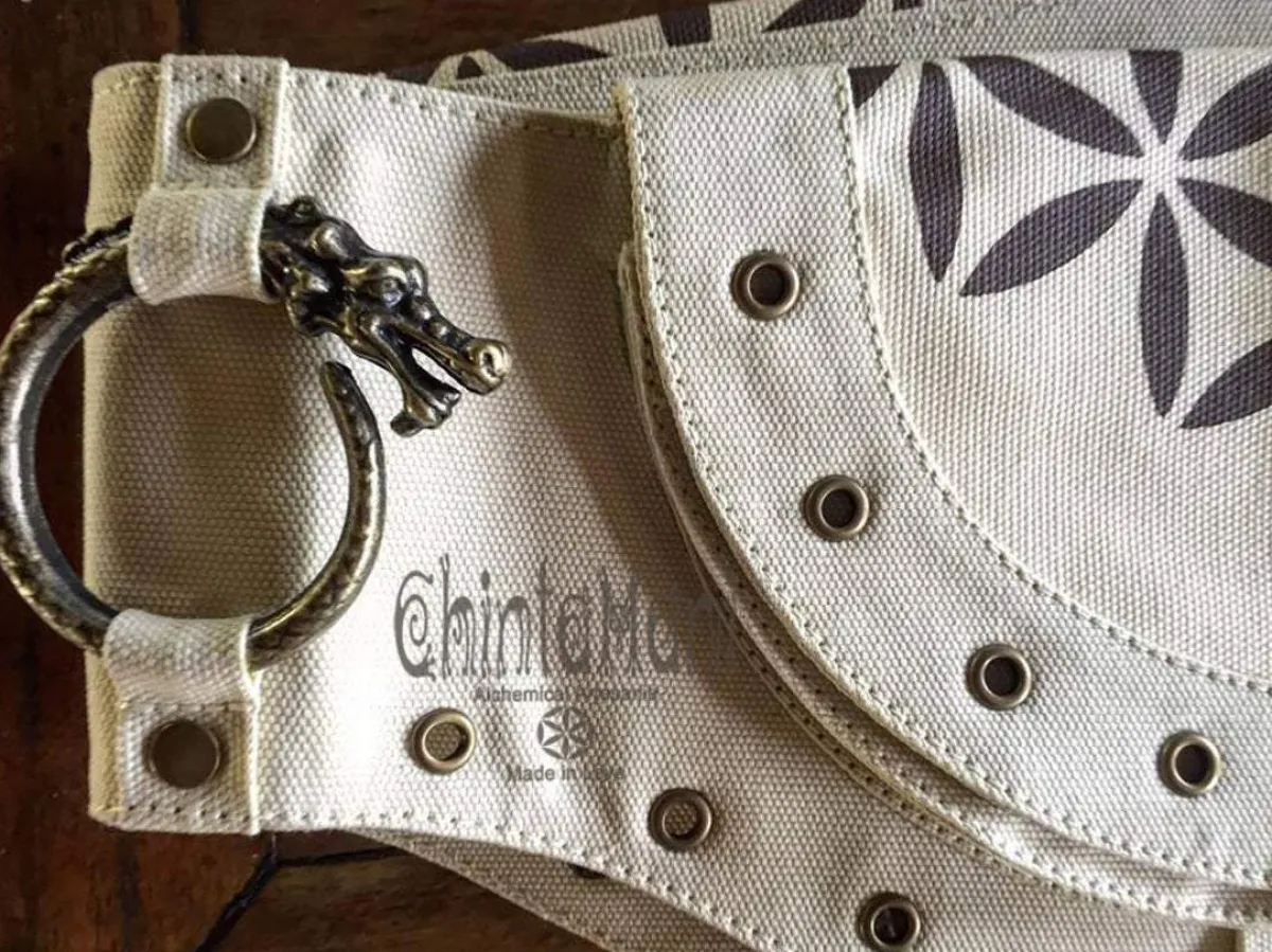 Chintamani Alchemistry Flower Waist Belt Bag / 4 colors^ Canvas Hip Bags