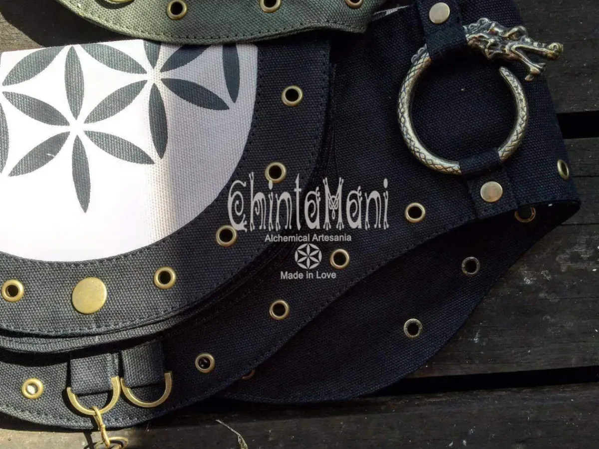 Chintamani Alchemistry Flower Waist Belt Bag / 4 colors^ Canvas Hip Bags