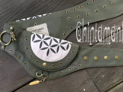 Chintamani Alchemistry Flower Waist Belt Bag / Grey^ Canvas Hip Bags