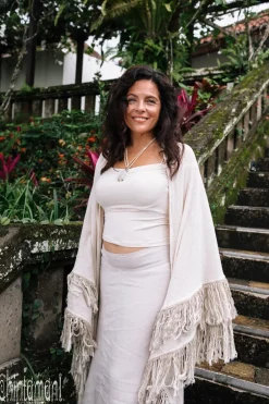 Chintamani Alchemistry Fringe Boho Shawl / Off White^ Shawls & Scarfs