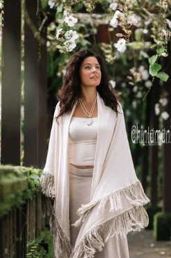 Chintamani Alchemistry Fringe Boho Shawl / Off White^ Shawls & Scarfs