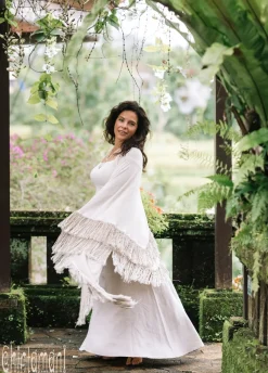 Chintamani Alchemistry Fringe Boho Shawl / Off White^ Shawls & Scarfs