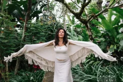 Chintamani Alchemistry Fringe Boho Shawl / Off White^ Shawls & Scarfs