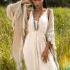 Chintamani Alchemistry Fringe Boho Shawl / Sage Green^ Shawls & Scarfs