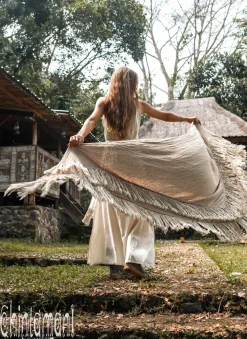 Chintamani Alchemistry Fringe Boho Shawl / Sage Green^ Shawls & Scarfs