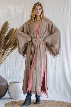 Chintamani Alchemistry Fringed Kimono / Coffee^ Kimono & Cover Up