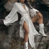 Chintamani Alchemistry Fringed Kimono / Off White^ Kimono & Cover Up