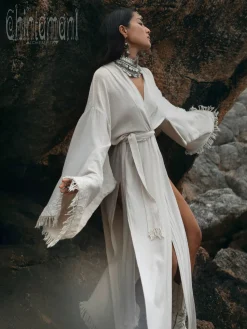 Chintamani Alchemistry Fringed Kimono / Off White^ Kimono & Cover Up