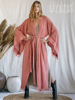 Chintamani Alchemistry Fringed Kimono / Pink^ Kimono & Cover Up