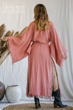 Chintamani Alchemistry Fringed Kimono / Pink^ Kimono & Cover Up