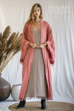 Chintamani Alchemistry Fringed Kimono / Pink^ Kimono & Cover Up