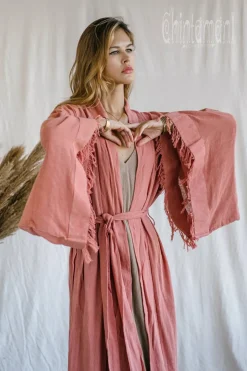 Chintamani Alchemistry Fringed Kimono / Pink^ Kimono & Cover Up
