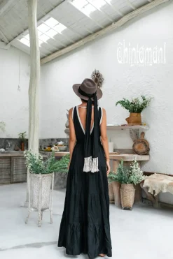 Chintamani Alchemistry Fringed Maxi Dress / Black^ Maxi Dress
