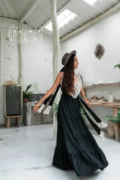 Chintamani Alchemistry Fringed Maxi Dress / Black^ Maxi Dress