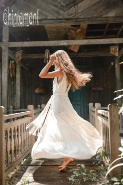 Chintamani Alchemistry Fringed Maxi Dress / Off White^ Maxi Dress