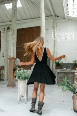 Chintamani Alchemistry Fringed Midi Dress / Black^ Mini & Midi Dress