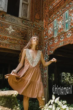 Chintamani Alchemistry Fringed Midi Dress / Dusty Pink^ Mini & Midi Dress