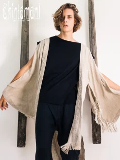 Chintamani Alchemistry Fringe Linen Kimono / Gray^ Kimono & Coat