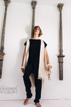 Chintamani Alchemistry Fringe Linen Kimono / Off White Cream^ Kimono & Coat