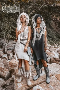 Chintamani Alchemistry Fringe Linen Mini Dress / Black^ Mini & Midi Dress