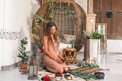 Chintamani Alchemistry Fringe Linen Mini Dress / Dusty Rose^ Mini & Midi Dress