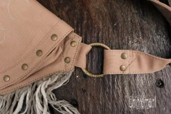 Chintamani Alchemistry Fringy Banana Bag / Beige^ Canvas Hip Bags
