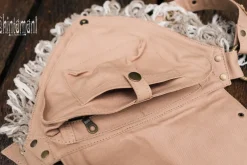 Chintamani Alchemistry Fringy Banana Bag / Beige^ Canvas Hip Bags