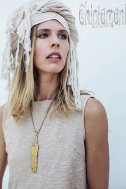 Chintamani Alchemistry Fringy Crop Top / Beige^ Tank Top
