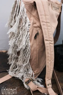 Chintamani Alchemistry Fringy RollTop Backpack / Beige^ Backpacks & Bags