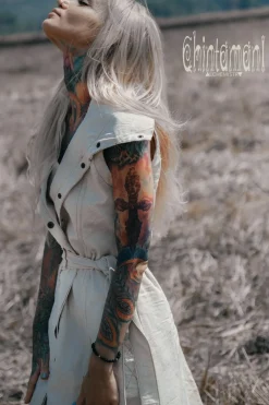 Chintamani Alchemistry Frock Canvas Vest / Off White^ Jackets & Coats
